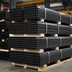 High Strength Square Steel Tube, 6m Length, Black